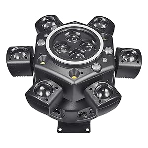 Six-Armed Demon Ball Pattern Stroboscopic Laser Bar Disco Stage Lighting KTV Flash Rotating Moving Head Light