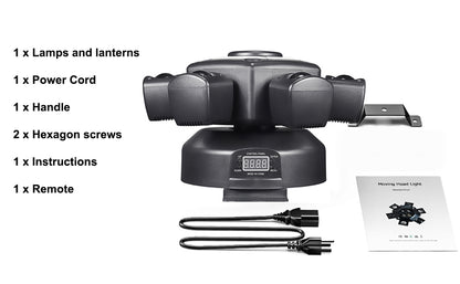 Six-Armed Demon Ball Pattern Stroboscopic Laser Bar Disco Stage Lighting KTV Flash Rotating Moving Head Light