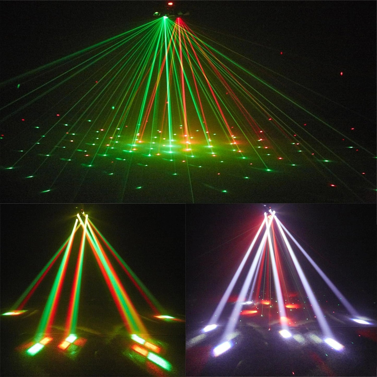 Six-Armed Demon Ball Pattern Stroboscopic Laser Bar Disco Stage Lighting KTV Flash Rotating Moving Head Light