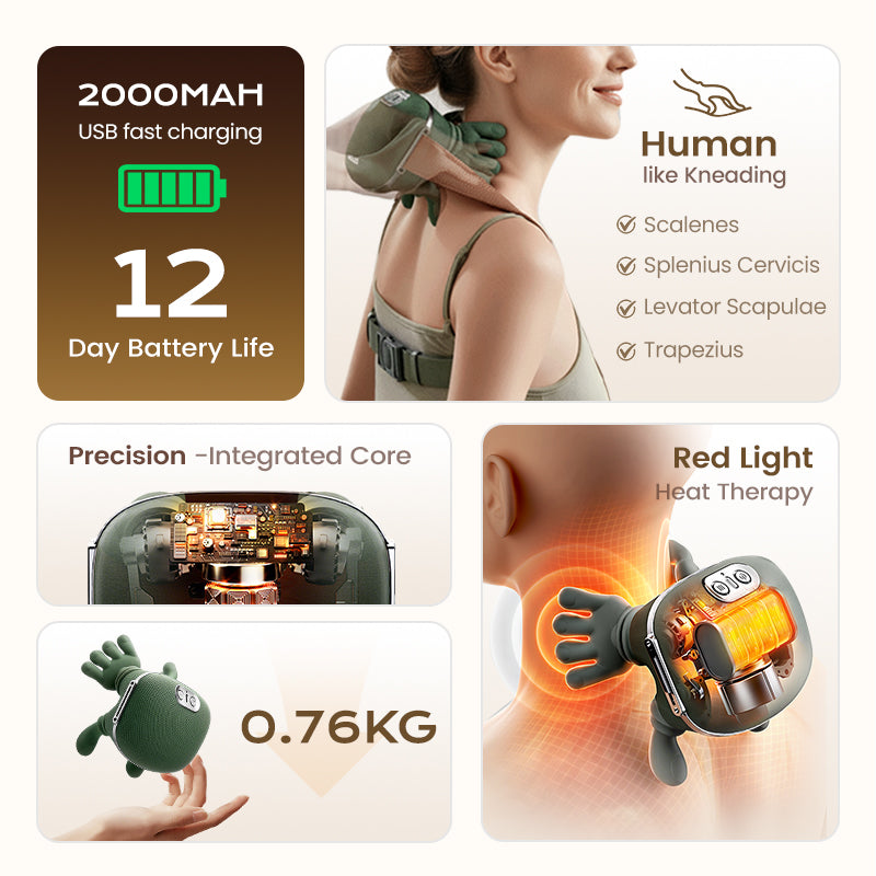🎅Christmas promotion 60% OFF🎁Cozy Christmas Neck Hug - 3-Speed Smart Massager