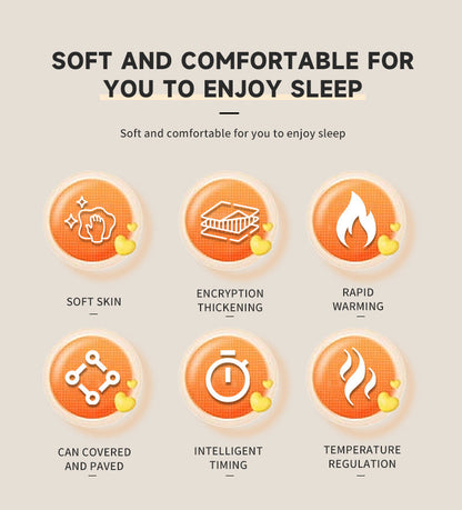 2025 Electric Heated Blanket with Flannel Lining and Fleece Lining Wearable Heated Blanket with Sleeves