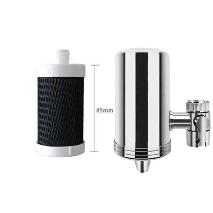 Water purifier for stainless steel household faucets without installation