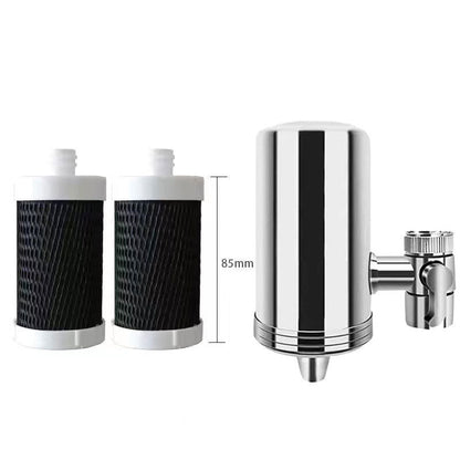 Water purifier for stainless steel household faucets without installation