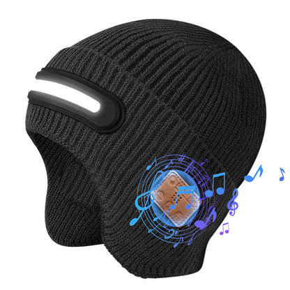 Rechargeable hat with Bluetooth and light