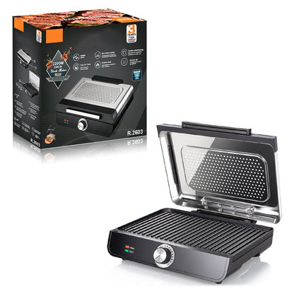 📢📢56 % OFF !!🎅2200W Smokeless Indoor Grill with Non-Stick Plate🥩